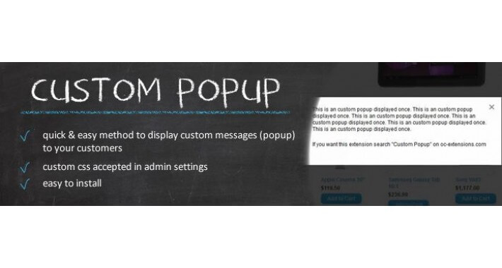 Custom Popup – OC2.x