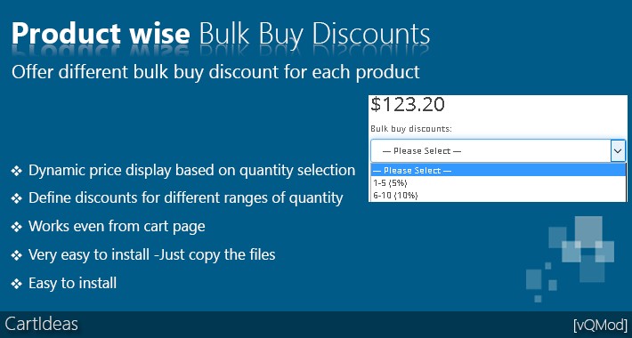 Product wise bulk buy discount