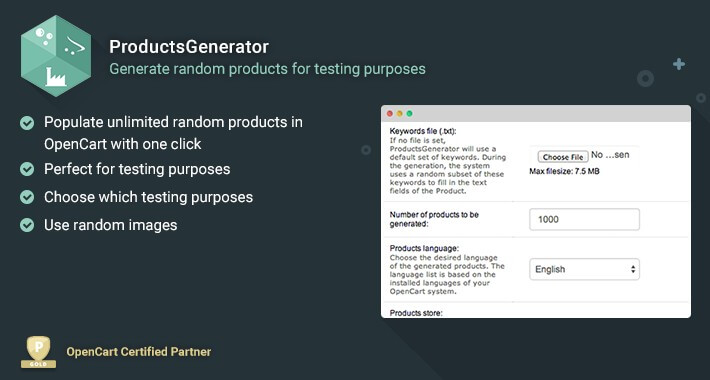 ProductsGenerator - Populate Random Products in your Store