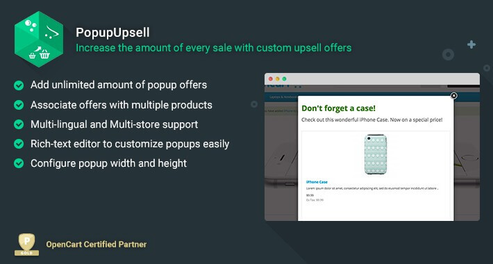 PopupUpsell - Increase the amount of every sale