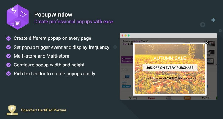 PopupWindow- Create professional popups with ease
