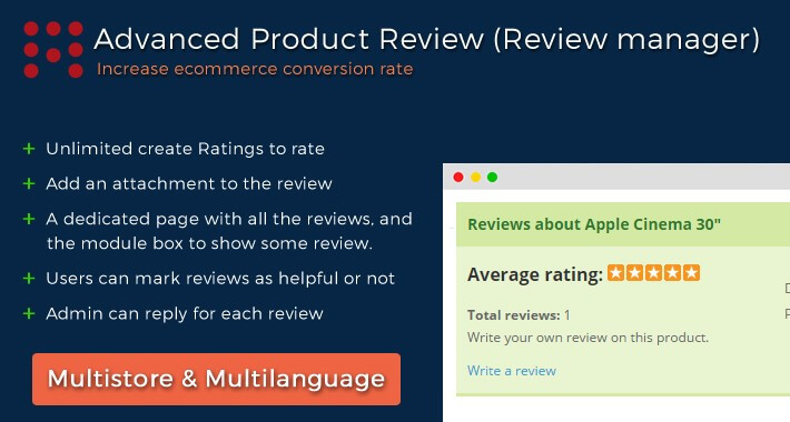 Advanced Product Review (Review manager)