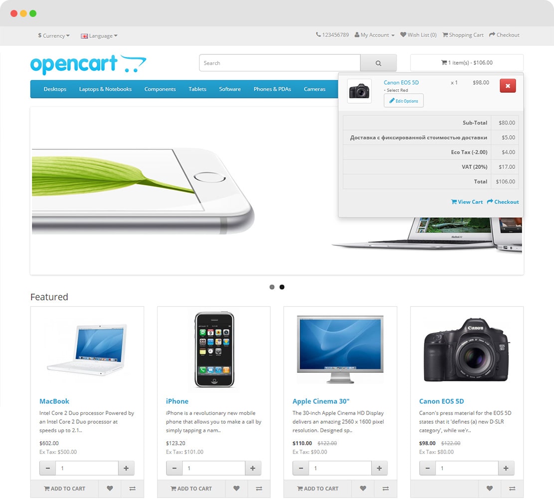 Edit product options in cart OpenCart