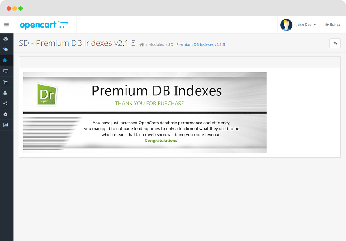 SD Premium DB Indexes OpenCart 3.0